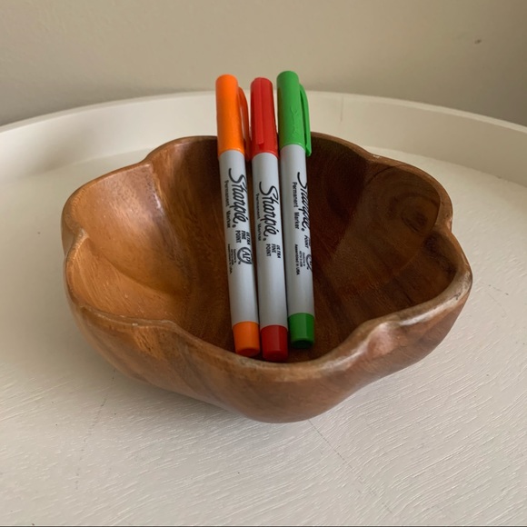 🦉/ Decorative Wooden Monkey Pod Bowl/Dish - Picture 1 of 7